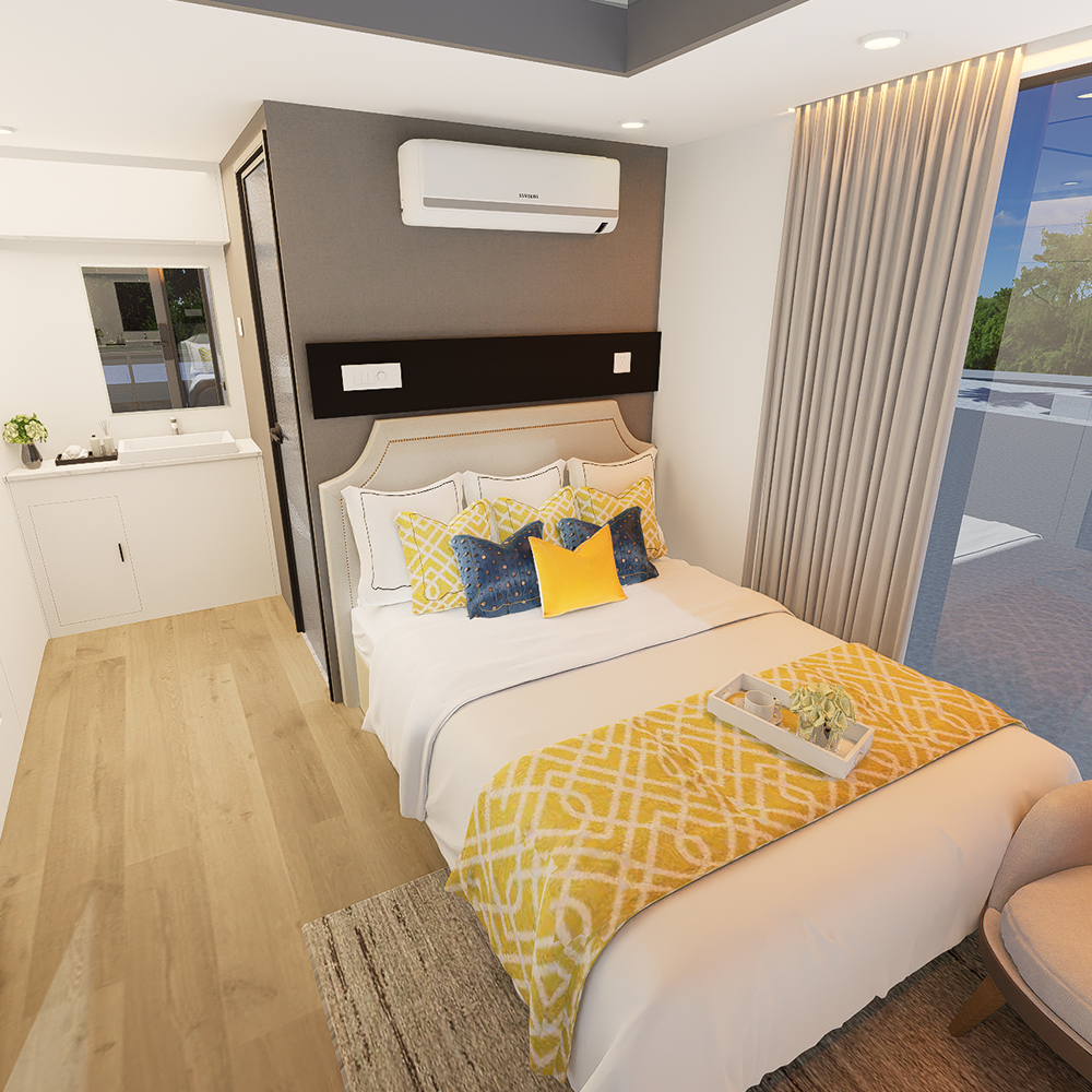 Rumah Kapsul Modular Pasang Siap Standard S1